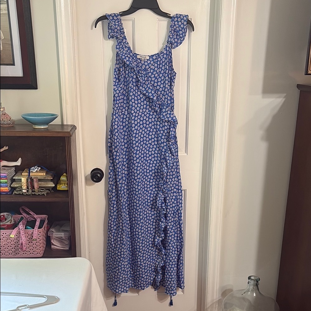 Madewell Blue and White Maxi Sundress